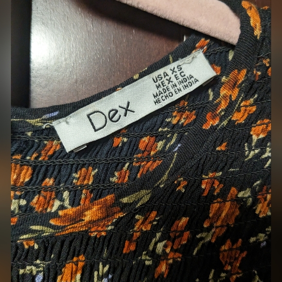 Dex dress size xs (girls size 12) black with orange - Picture 2 of 2